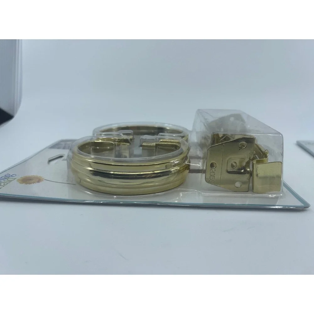 2 Spring Maid Windsor C Ring Curtain Holder Gold Tone‎ Hardware Set